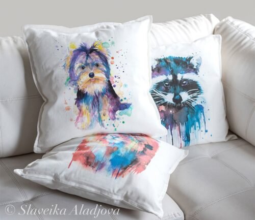Yorkshire Terrier art pillow cover