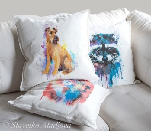 Irish Terrier art pillow cover