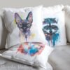Sphynx cat art pillow cover