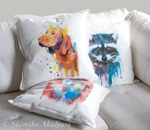 Vizsla art pillow cover