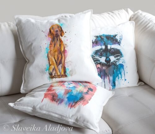 Vizsla Dog art pillow cover