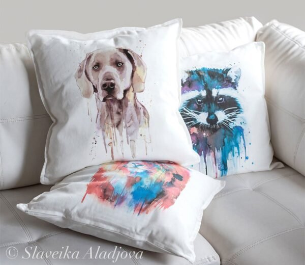 Weimaraner art pillow cover Weimaraner art pillow cover
