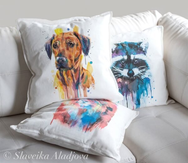 Rhodesian Ridgeback art pillow cover Rhodesian Ridgeback art pillow cover