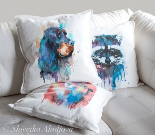 Gordon Setter art pillow cover