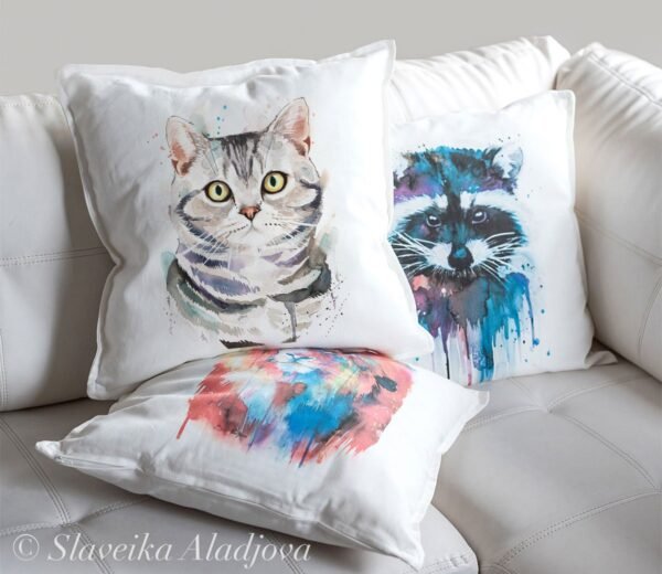 American shorthair cat art pillow cover American shorthair cat art pillow cover
