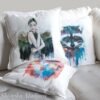Mountain girl portrait art pillow cover Mountain girl portrait art pillow cover