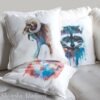 Mouflon girl art pillow cover