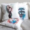 Spring girl art pillow cover