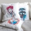 Rose crown girl art pillow cover Rose crown girl art pillow cover