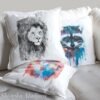 Black and white Lion art Pillow case