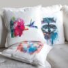 Violetear Hummingbird art Pillow cover