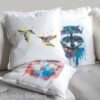 Hummingbirds art Pillow cover