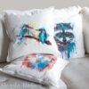 Common kingfisher art Pillow cover