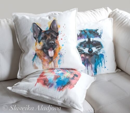 German Shepherd pillow cover
