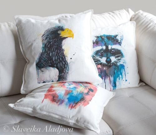 Steller's sea eagle art Pillow cover