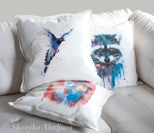 Taiwan Blue Magpie art Pillow cover
