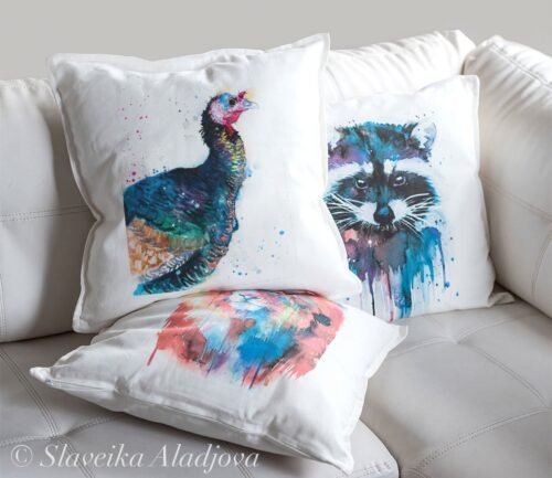 Turkey bird art Pillow cover