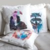 White-headed vulture art Pillow cover White-headed vulture art Pillow cover