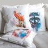 Scarlet Ibis art Pillow cover