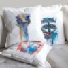 Ostrich art Pillow cover