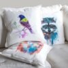 Painted-Bunting art Pillow cover