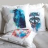Raven art Pillow cover