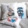 Red-legged partridge art Pillow cover