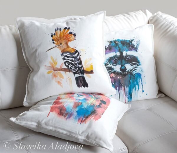 Hoopoe art Pillow cover