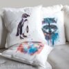 Humboldt penguin art Pillow cover