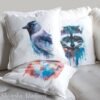 Jackdaw art Pillow cover