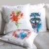 Lilium flower art pillow cover