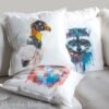 King vulture art Pillow cover