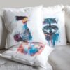 Northern Crested Caracara art Pillow cover
