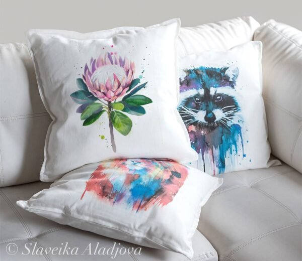 King Protea art pillow cover