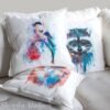 Bullfinch art Pillow cover