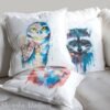 Burrowing owl art Pillow cover