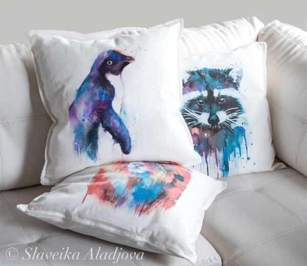Adelie penguin art Pillow cover Adelie penguin art Pillow cover