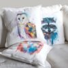 Barn owl art Pillow cover Barn owl art Pillow cover