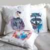 Bearded vulture art Pillow cover Bearded vulture art Pillow cover