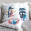 Belted Kingfisher art Pillow cover