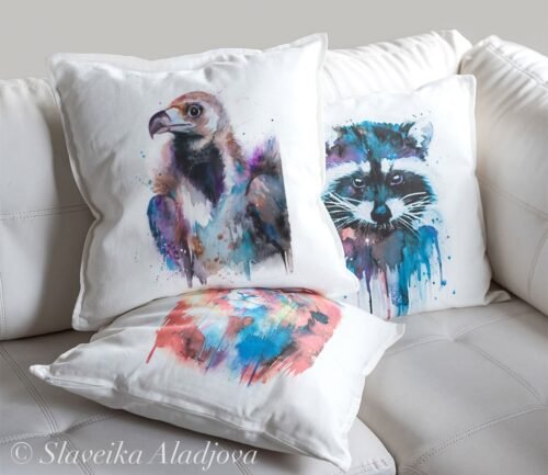Cinereous vulture, Eurasian black vulture Pillow cover