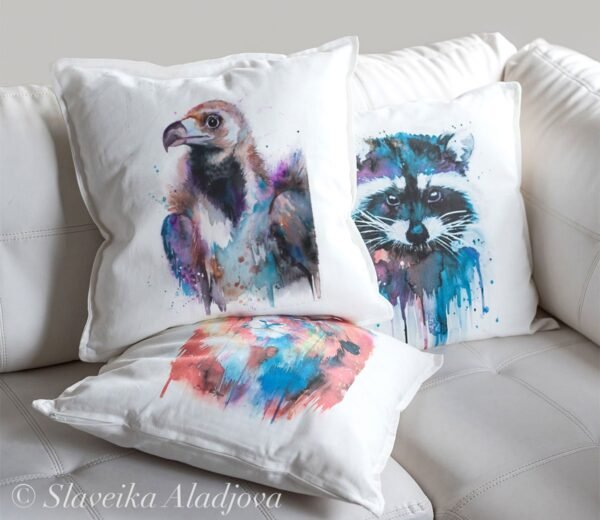 Cinereous vulture, Eurasian black vulture Pillow cover