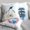Gentoo penguin art Pillow cover