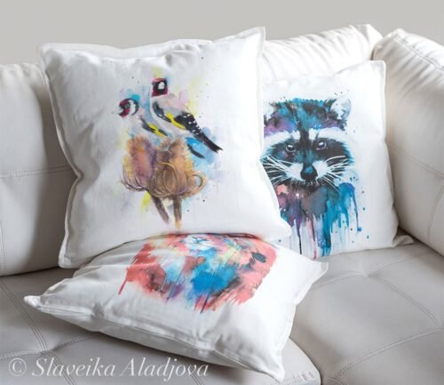 Goldfinch art Pillow cover