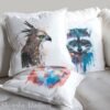 Changeable Hawk-eagle art Pillow cover