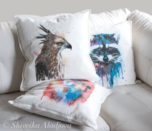Changeable Hawk-eagle art Pillow cover