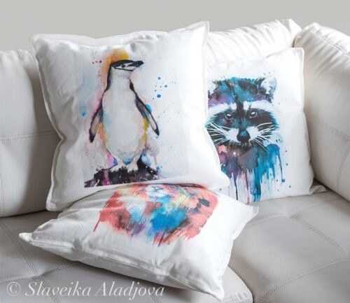 Chinstrap penguin art Pillow cover