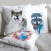 Black And Tan Shiba Inu art pillow cover