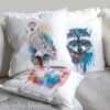 Snowy Owl art Pillow cover