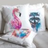 Pink Flamingo art Pillow cover